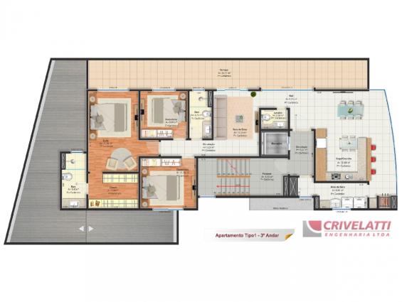 Apartamento Tipo 1 / 3º Andar