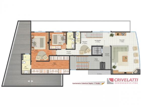 Apartamento Cobertura Duplex / 7º Andar