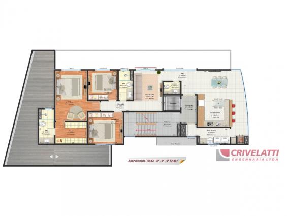 Apartamento Tipo 2 / 4º, 5º e 6º Andar